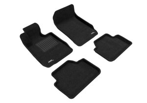 BMW 3 Series Floor Mat Set - Front and Rear - 3D MAXpider - Elegant Series - Black - `06-`11